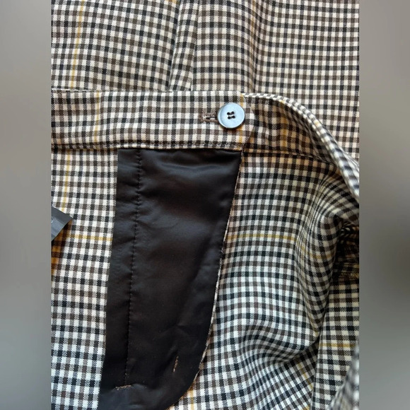 Theory Womens Ivory Multi Dale Portland Plaid Ankle Cropped Straight Pants - Picture 12 of 15